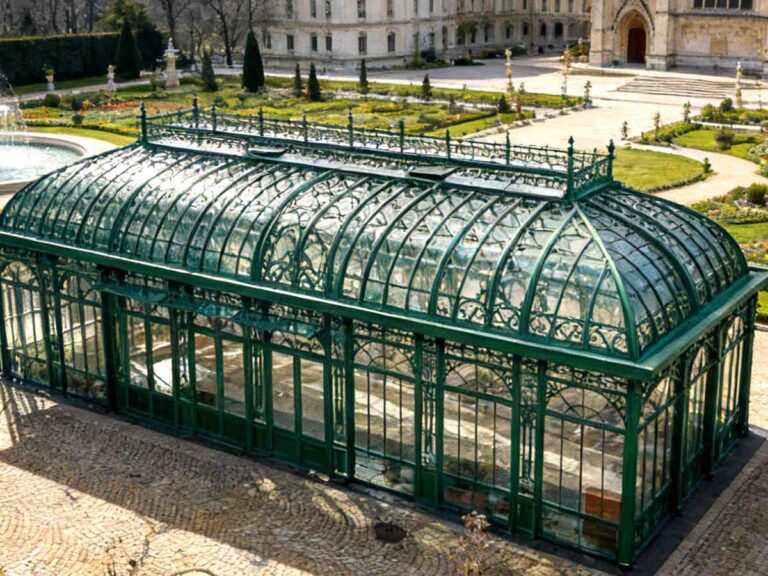 Victorian style hot-dip galvanized glass greenhouse